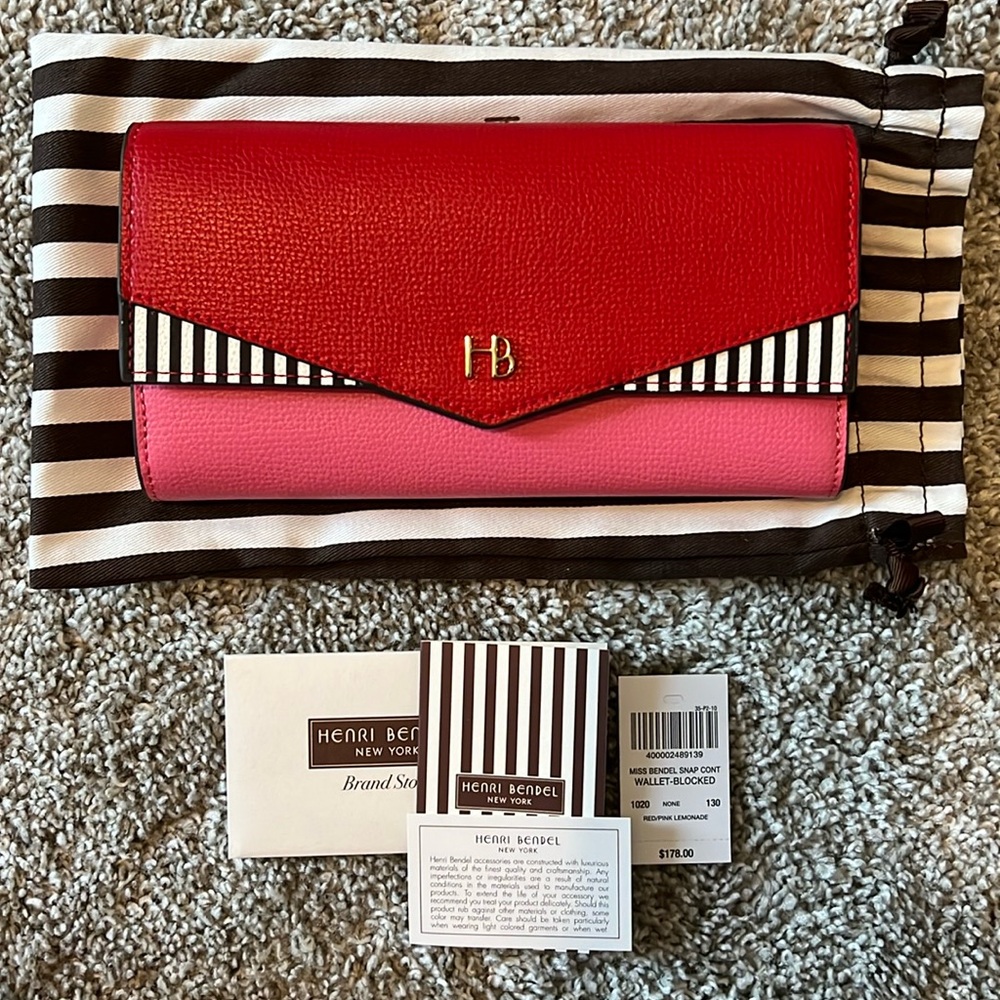 New Henri Bendel Uptown Colorblock wallet